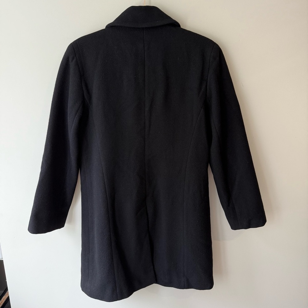 Fairweather Vintage Elegant Black Women's Wool Blend Pea Coat Size 4P Cozy - Picture 3 of 16